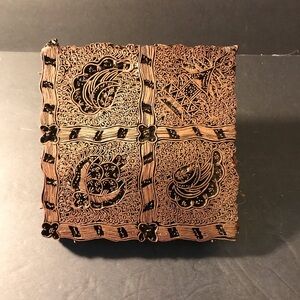 Tjap ( Pronounced Chop )COPPER STAMP Approx. 6”x6” ARTISAN Fabric BLOCK